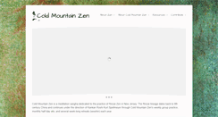 Desktop Screenshot of coldmountainzen.org